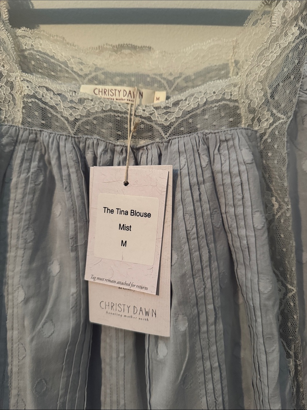 Christy Dawn Tina Blouse in mist - Picture 2 of 4